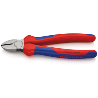 Product afbeelding voor Knipex Zijsnijtang Comfort 180mm Gepolijst