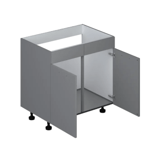 Product afbeelding voor Bruynzeel Atlas Gootsteenkast WI12 Wit 90cm 2 Deuren FSC Mix Credit Inclusief Bodemplaat