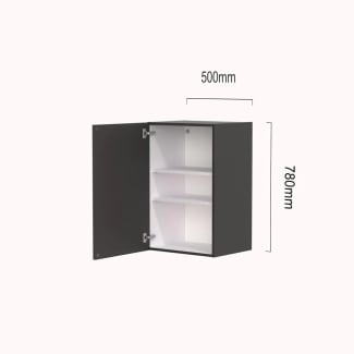 Product afbeelding voor Keller Bovenkast B5078L Met 1 Deur En 2 Legplanken 50x78cm Links PG300