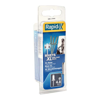 Product afbeelding voor Rapid Blindklinknagel XL 4.8x12mm Aluminium Met Boor 40st