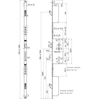 Product afbeelding voor Nemef Meerpuntssluiting 4926/02 55mm SKG3 Draairichting 1+3/2+4