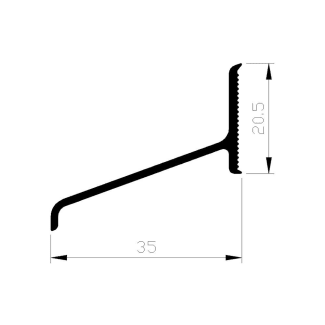 Product afbeelding voor Alu Lekdorpel 35mm 2,5m