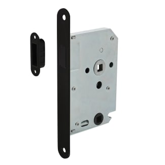 Product afbeelding voor Intersteel WC-Badkamerslot Magnetisch WC63/8mm Doornmaat 50mm Voorplaat Afgerond Zwart Met Sluitplaat/Sluitkom
