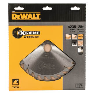 Product afbeelding voor DeWALT Cirkelzaagblad Extreme DT4036QZ 235x30mm 28tands Wisseltand