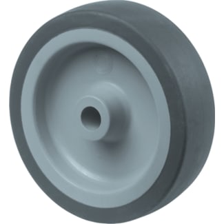 Product afbeelding voor Kelfort Wiel Met Glijlager 100mm Loopvlak Rubber Grijs Velg Grijs