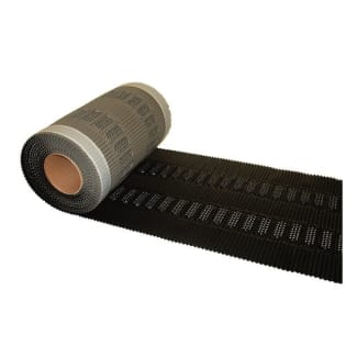 Product afbeelding voor Nedsale Alu-Vario Nok-/HoekkeperMet Butyl Kleefstrip 330mm 5m Zwart