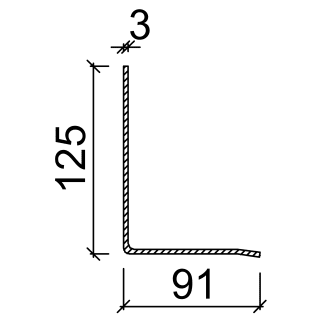 Product afbeelding voor Leviat Latei 120Mu PG125/3 2100mm Thermisch Verzinkt RAL 9005 Zwart Max. Belasting 6,2kN/Lengte