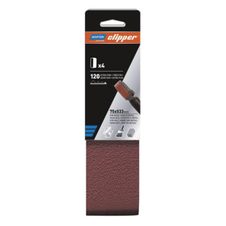 Product afbeelding voor Clipper Schuurband R232 K120 75x533mm Alox 4st