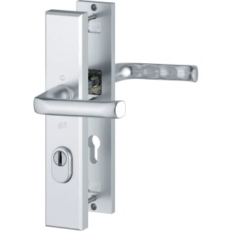 Product afbeelding voor HOPPE Veiligheidsdeurkrukgarnituur London Kruk-Kruk Recht Langschild PC55 SKG3 Aluminium F1 Met Kerntrekbeveiliging