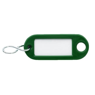 Product afbeelding voor DX Sleutellabel Met Oog En S-haak Donkergroen Kunststof 100st