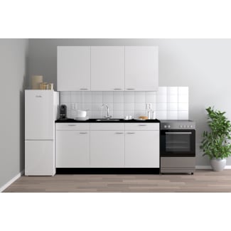Product afbeelding voor Bruynzeel Atlas Keuken Wit Samengesteld 210cm Breed Standaard Laden Inclusief Werkblad