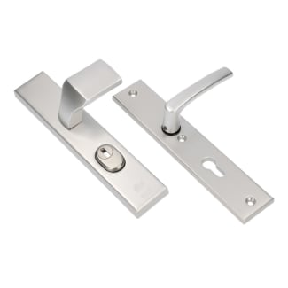 Product afbeelding voor AMI Veiligheidsdeurgarnituur Duwer-Knop Recht Langschild PC72 251x50mm SKG3 Aluminium F1 Met Kerntrekbeveiliging
