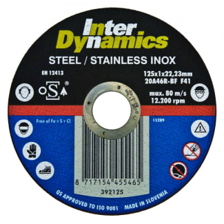 Product afbeelding voor InterDynamics Doorslijpschijf 125x22.2mm INOX 10st