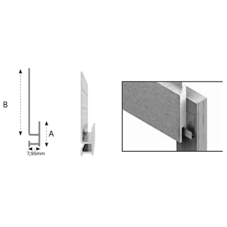 Product afbeelding voor Startprofiel Type K Blank Geanodiseerd 3055mm