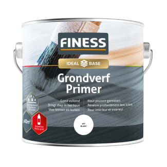 Product afbeelding voor Finess Grondverf Binnen/Buiten 2,5L Wit