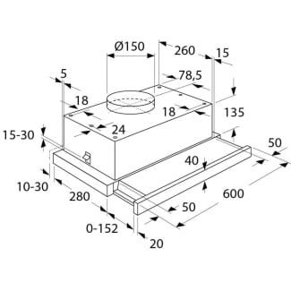 Product afbeelding voor ETNA Vlakschermkap AV361RVS 60cm RVS Met Motor