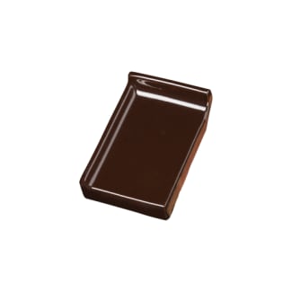 Product afbeelding voor Kloosterwaard Einddorpel Links 16cm Donkerbruin Hoogglans Opstaande Rand 20mm Kering