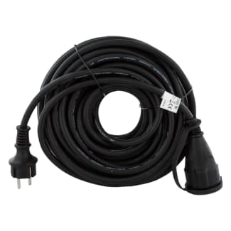 Product afbeelding voor Verlengsnoer 3x1,5mm IP44 Randaarde 20 Meter Neopreen Zwart 5520431