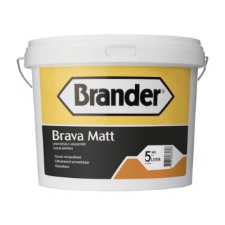 Product afbeelding voor Brava Matt Muurverf Binnen 5L Wit
