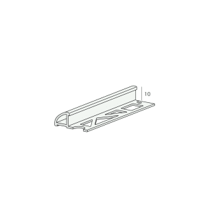 Product afbeelding voor Proround Tegelprofiel 10mm 300cm Kunststof Briljantwit