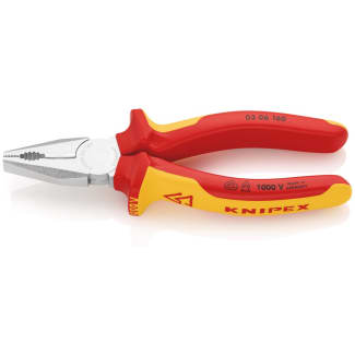 Product afbeelding voor Knipex Kombi-Tang Comfort VDE 160mm Verchroomd
