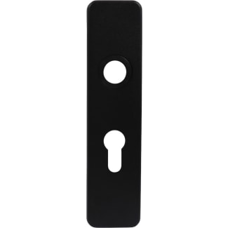 Product afbeelding voor Oxloc Kortschild Recht Met Kruk-/Profielcilindergat 185x44mm PC55 Aluminium Zwart