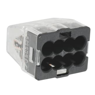 Product afbeelding voor Wago Lasklem 8-polig Transparant/Grijs 25st