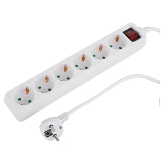 Product afbeelding voor Q-Link Stekkerdoos Met Kabel Met 3 Contactdozen 1,5mm² Kabellengte 1,5m Randaarde Wit