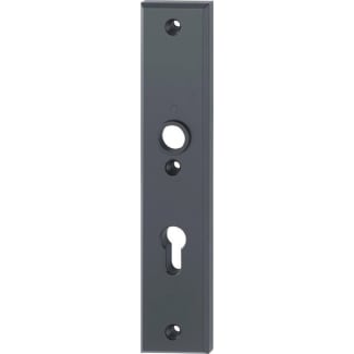 Product afbeelding voor HOPPE Veiligheidslangschild 2214 Recht Met Kruk-/Profielcilindergat 250x50mm PC55 Aluminium Zwart SKG3