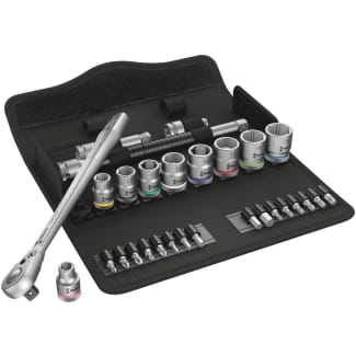Product afbeelding voor Wera Ratelset 8100 SB 8 Zyklop Metal 3/8" Metrisch 29-Delig