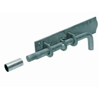 Product afbeelding voor GB Plaatgrendel Zwaar 210x50mm Met Buisje Thermisch Verzinkt 74431