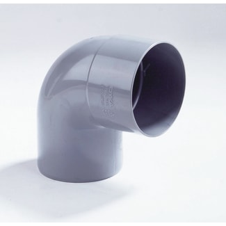 Product afbeelding voor Dyka PVC RWA Bocht 100mm 87,5 Graden Lijmmof/Spie Grijs