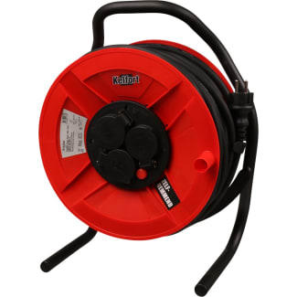 Product afbeelding voor Kelfort Kabelhaspel Easy Reel 400 Met 3 Contactdozen 3x2.5mm² Kabellengte 40m Zwart/Rood