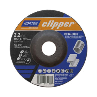 Product afbeelding voor Clipper Afbraamschijf A46S 125x2.2x22.2 Staal/Inox