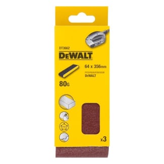 Product afbeelding voor DeWALT Schuurband DT3662QZ K80 3 Stuks 64x356mm