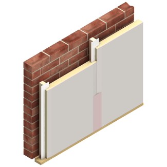 Product afbeelding voor W'all-in-One System 60mm 260x60cm Rd=2,30