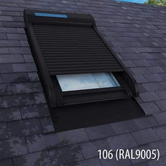 Product afbeelding voor Fakro ARZ Komfort Solar 134x118cm RAL9005 Zonwering Exclusief Afstandsbediening