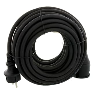 Product afbeelding voor Verlengsnoer 3x1,5mm IP44 Randaarde 10 Meter Neopreen Zwart 5520430