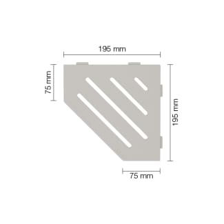 Product afbeelding voor Schlüter SHELF-E-S2 Planchet 195x195mm Design Wave Alu Structuur Gecoat Beigegrijs SES2D10TSBG