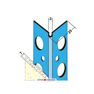 Product afbeelding voor Hoekbeschermer 1040V 260cm 7mm Alu Zink