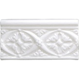 Product afbeelding voor Strip Modernista Relieve Bizantino Blanco 7,5x15cm Glanzend