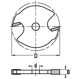 Product afbeelding voor Trasco Groefzaagje Hardmetaal 4.0x40mm Aansluiting 6.3mm
