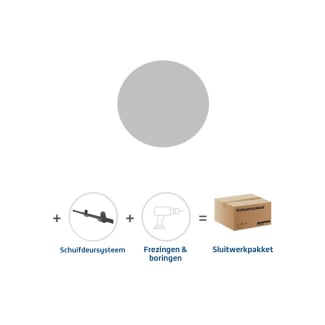 Product afbeelding voor Skantrae Hang&Sluitwerkpakket 2182 Orbit De Urknop + Foxtrot Schuifsysteem Wit
