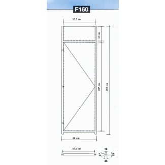 Product afbeelding voor Meterkastfront P411 Links 2600x600mm Inclusief Sleutel/Bevestigingsmiddelen