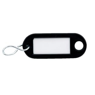 Product afbeelding voor DX Sleutellabel Met Oog En S-haak Zwart Kunststof 100st