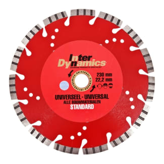 Product afbeelding voor InterDynamics Diamantzaagblad Universeel Standard 230x22.2mm Steen 1st
