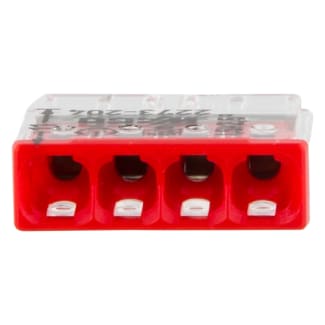 Product afbeelding voor Wago Lasklem 4-polig Transparant/Rood 100st