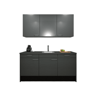 Product afbeelding voor Procasa Keuken 180cm Compleet Dark Grey Inclusief Vaatwasser Volledig Geintegreerd