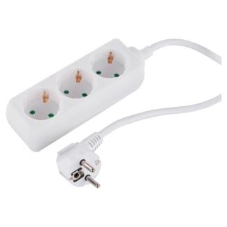 Product afbeelding voor Q-Link Stekkerdoos Met Kabel Met 3 Contactdozen 1mm² Kabellengte 1.5m Randaarde Wit