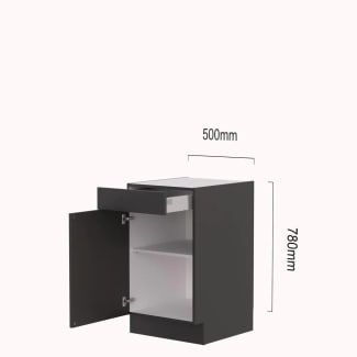 Product afbeelding voor Keller Onderkast OL50L 50x78cm Links Met Lade Deur En 1 Legplank PG300